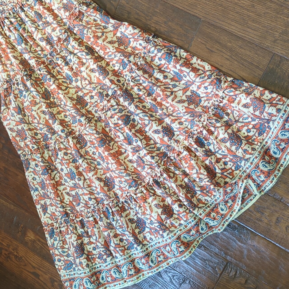 ANTHRO I NWT Smocked Tiered Boho Foral Mabel Maxi Dress by Love the Label, S - Picture 5 of 16